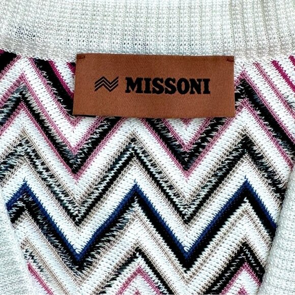 Missoni ZigZag Knit Cardigan Sweater Top 2024 Harrods Multicolor Crochet Rainbow - Picture 4 of 14